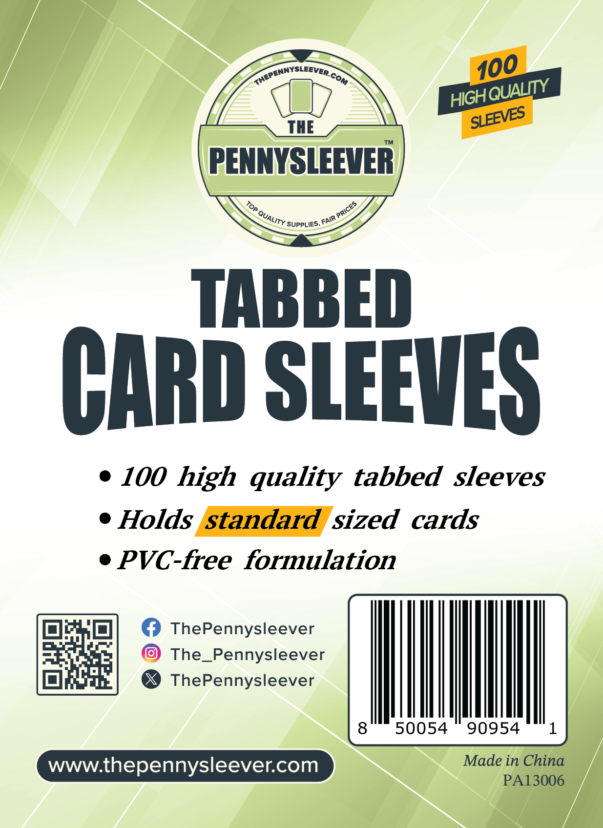 Tabbed Card Sleeves (100 count)
