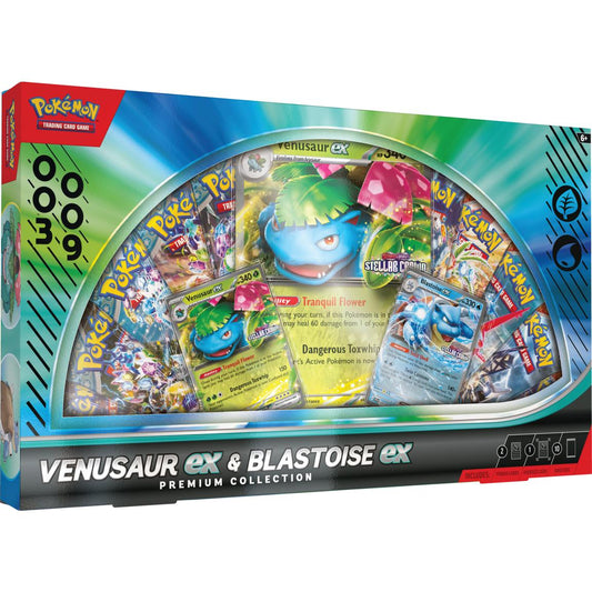 Pokemon Trading Card Game: Venusaur ex and Blastoise ex Premium Collection GameStop Exclusive